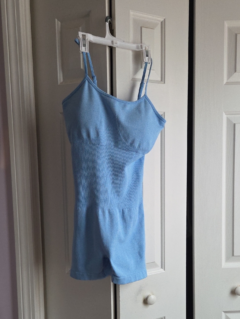 Light Blue Women's Athletic Shorts Romper